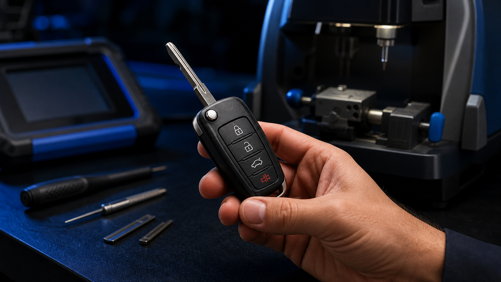 Výroba a programování autoklíče